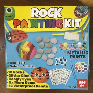 Rock Painting Kit Deluxe, Arts and Crafts for Girls Boys Age 6+